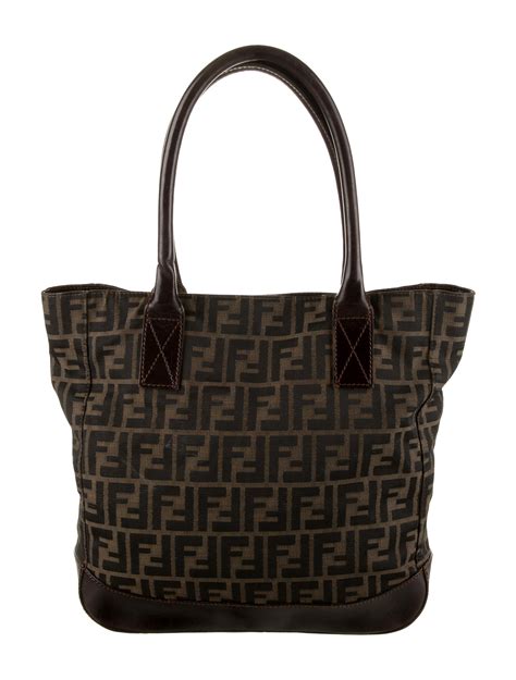 fendi canvas shopper|fendi tote bag.